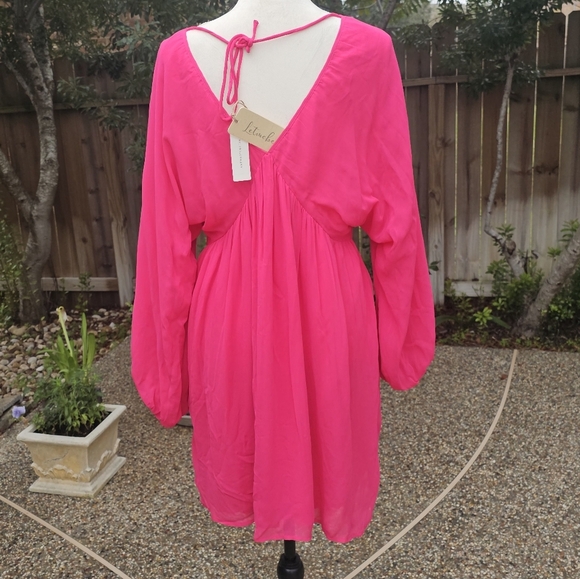 Nwt Letmebe Anthropologie Forever That Girl Sheer Flowy Mini Dress blouse S - Picture 13 of 15